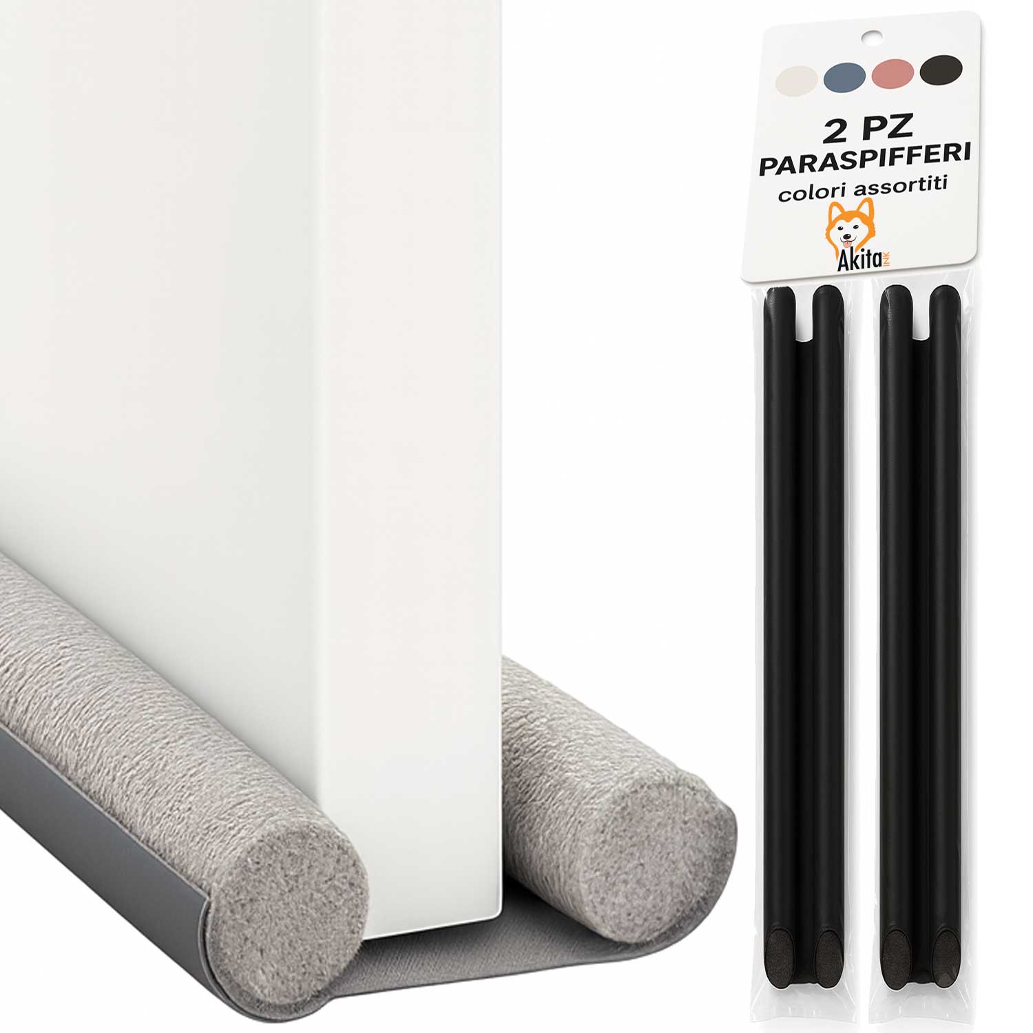 Paraspifferi sottoporta 95cm - set 2 pezzi isolanti