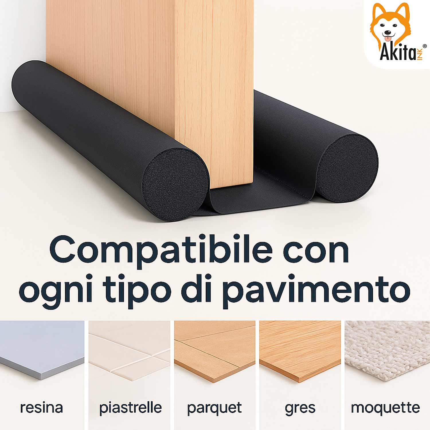 Paraspifferi Sottoporta 95cm - Set 2 Pezzi Isolanti foto 6