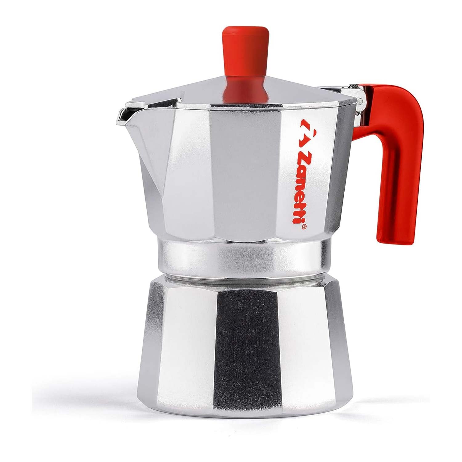 Zanetti mama red edition moka 3 tazze alluminio rosso