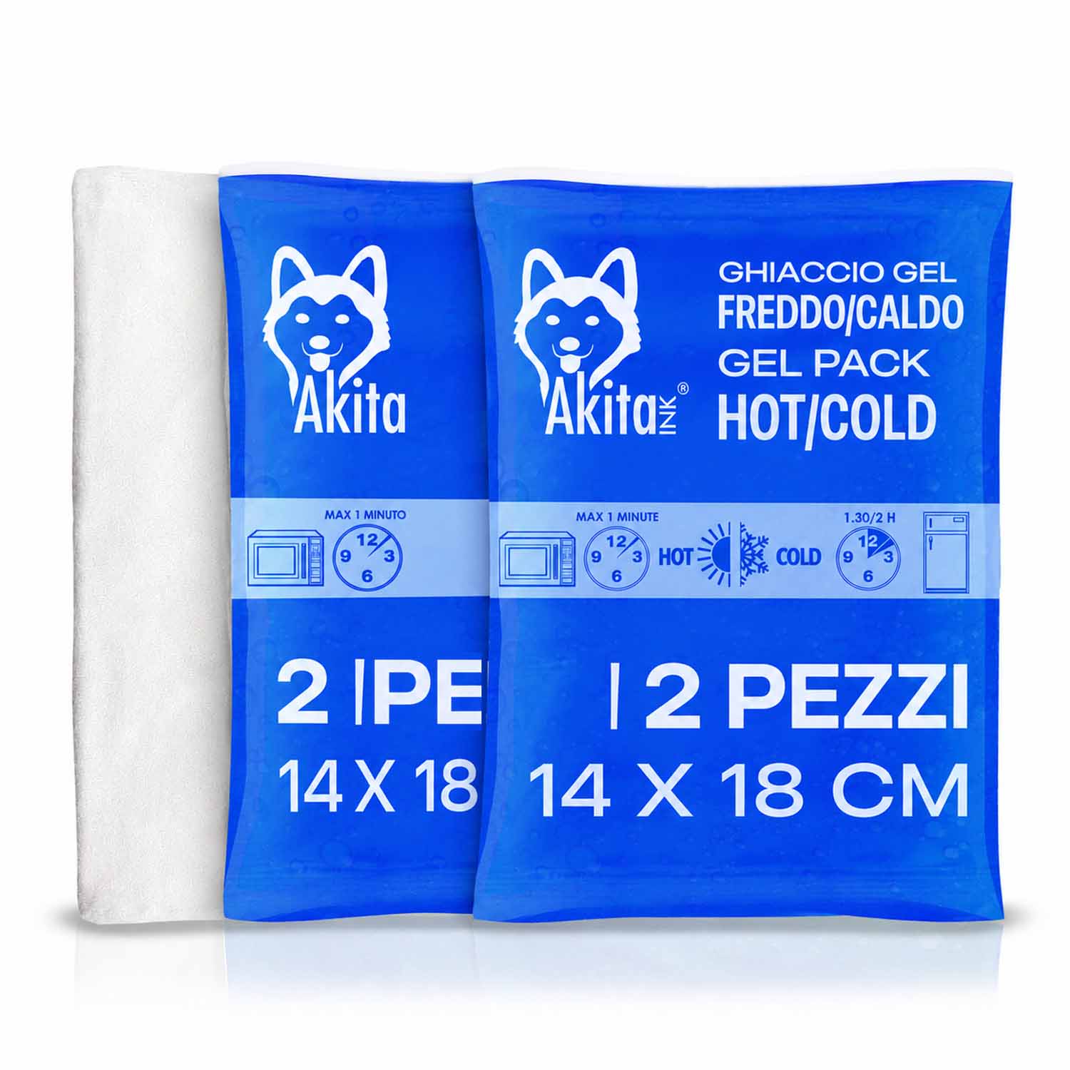 Kit Gel Caldo Freddo Riutilizzabile con Sacca - 2 Grandi foto 2