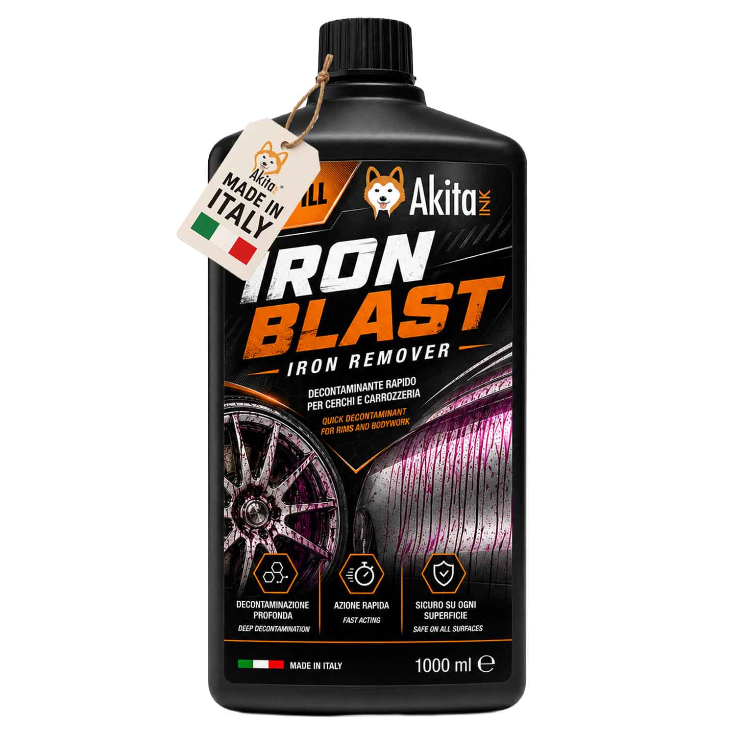 Iron blast 1000 ml decontaminante cerchi e carrozzeria