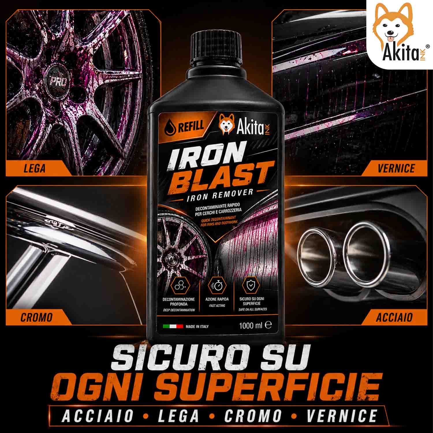 Iron Blast 1000 ml Decontaminante Cerchi e Carrozzeria foto 4