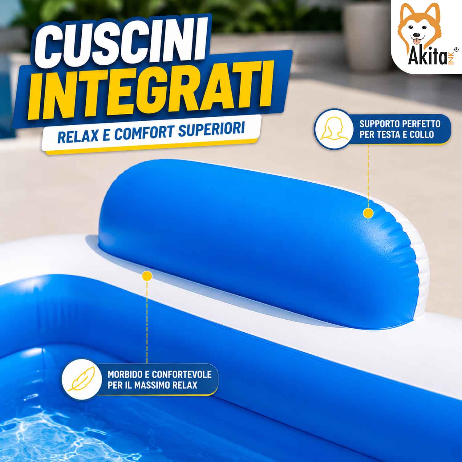 Piscina Gonfiabile Grande 200x150 con Cuscini Soft foto 3