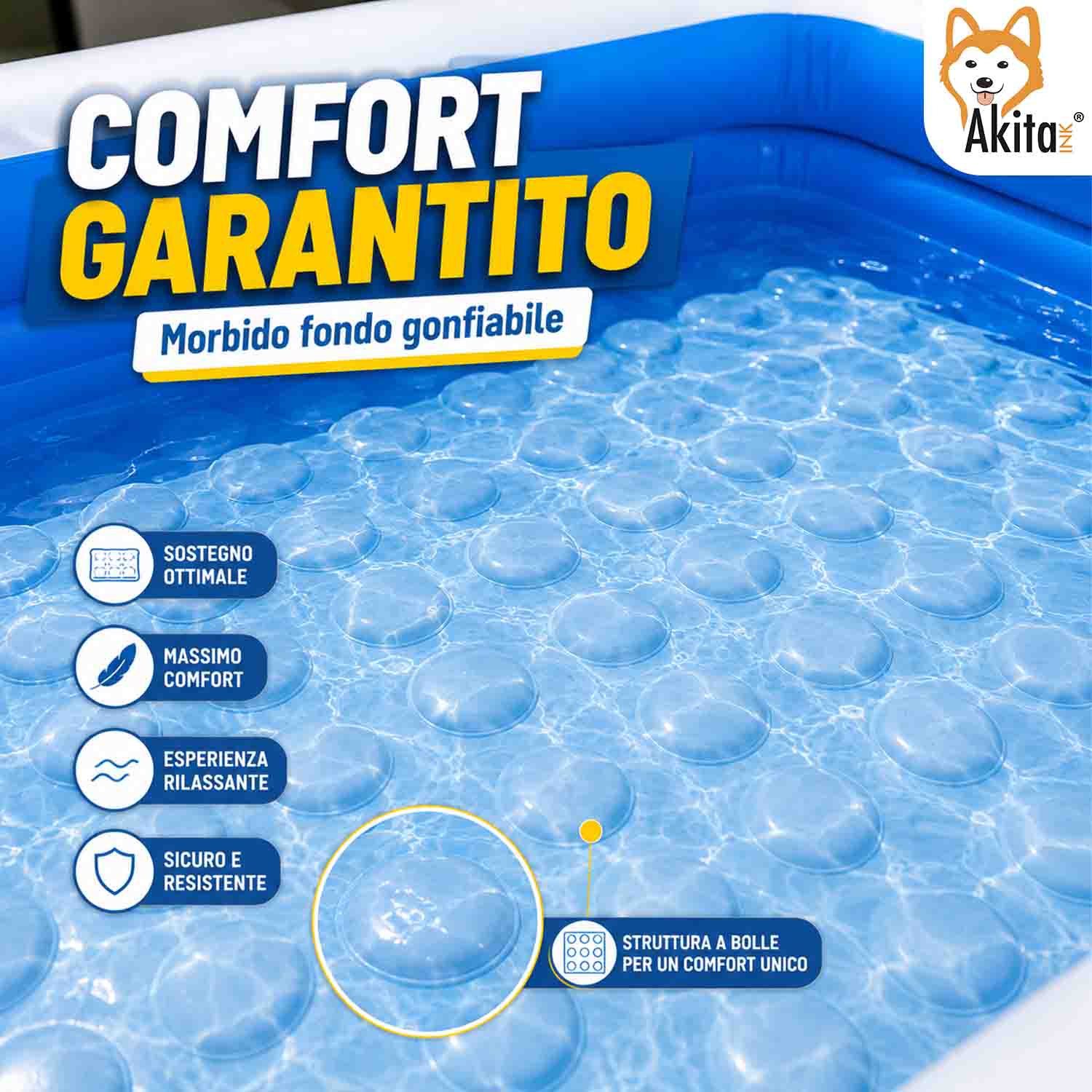 Piscina Gonfiabile Grande 200x150 con Cuscini Soft foto 6