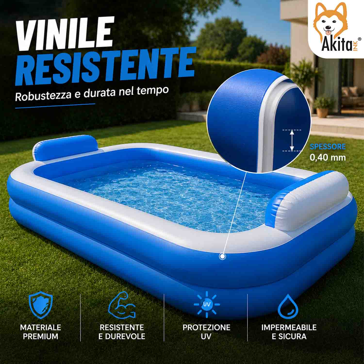 Piscina Gonfiabile Grande 200x150 con Cuscini Soft foto 5