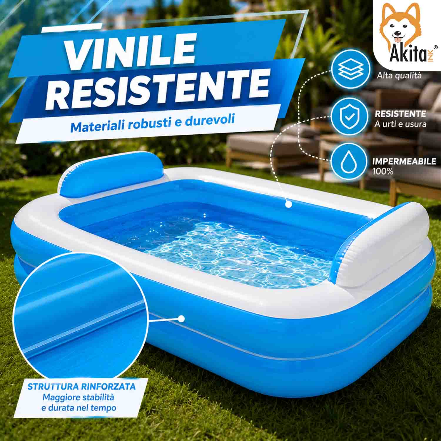 Piscina Gonfiabile 200x150 cm con Cuscini 3 foto 6