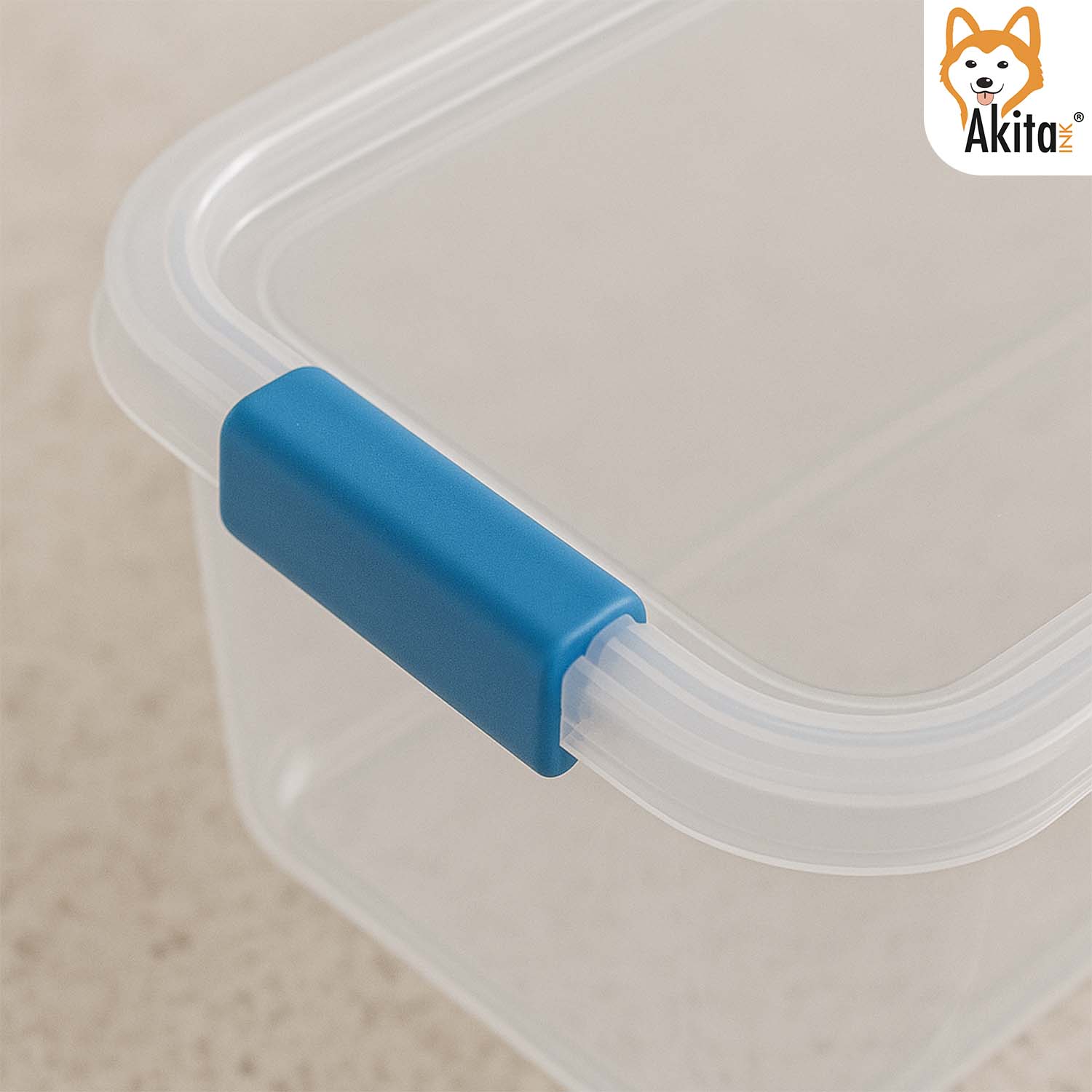 Set 4 Contenitori Plastica Trasparenti Akitaink con Clip  foto 3