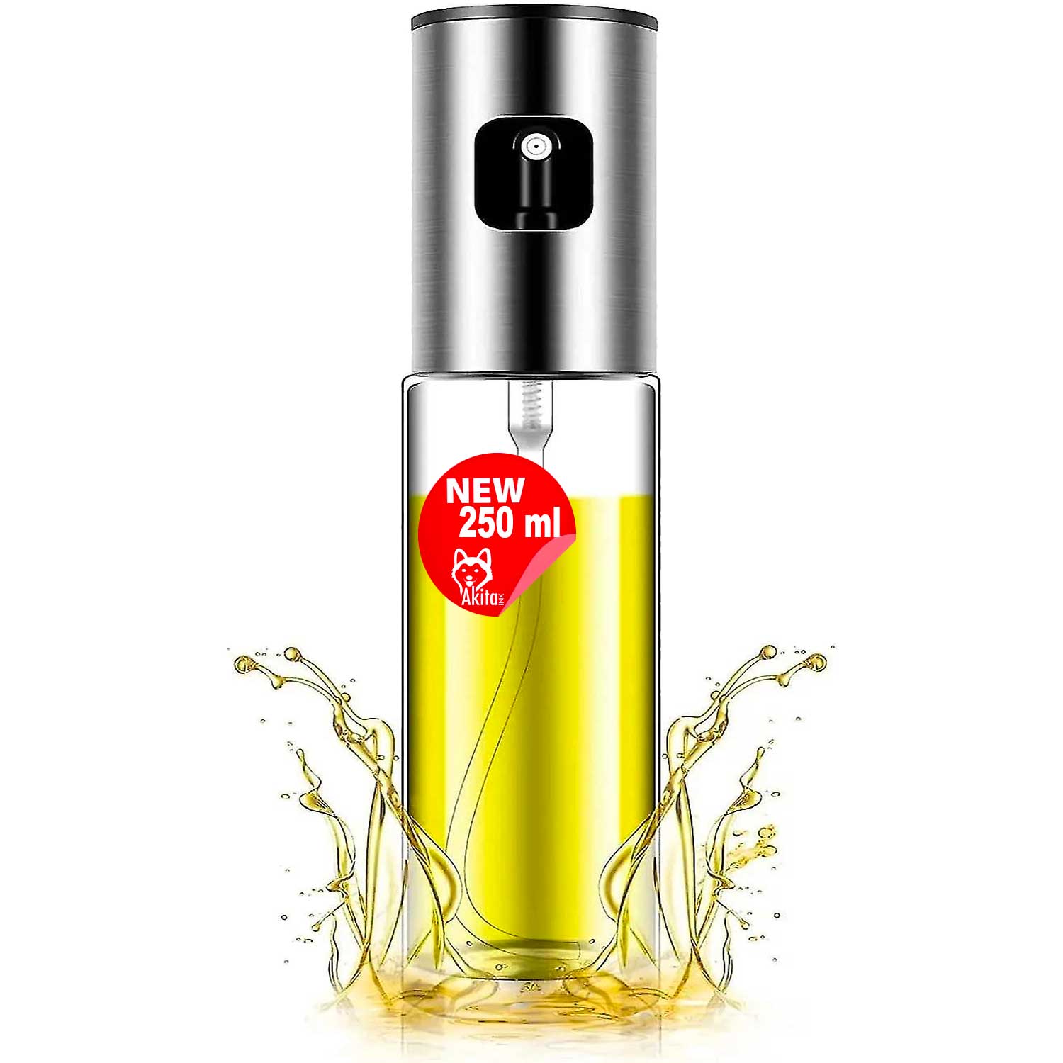 Akitaink - Spruzzatore Olio 250 ml, Spruzzino Olio per Friggitrice ad Aria foto 2