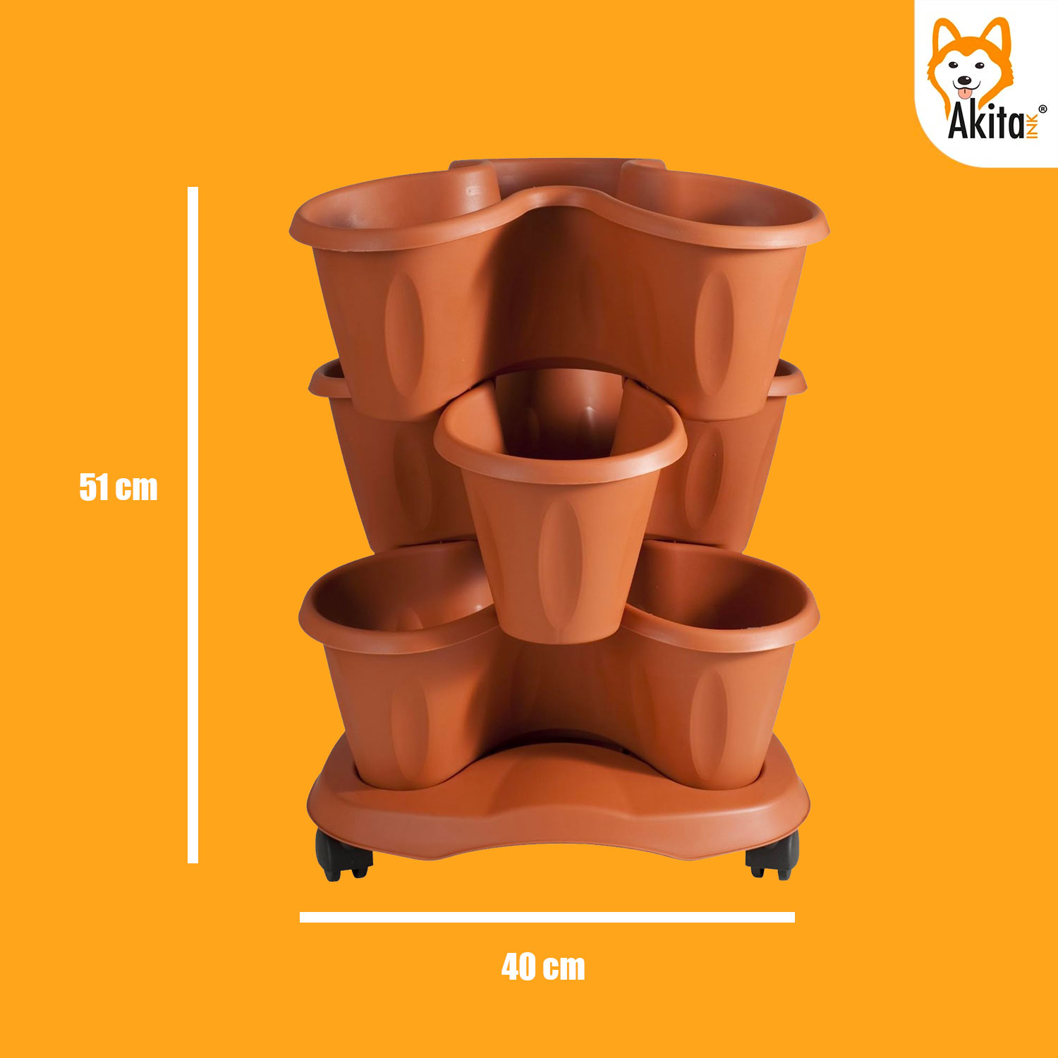 Bama Vaso Trifoglio terracotta foto 5