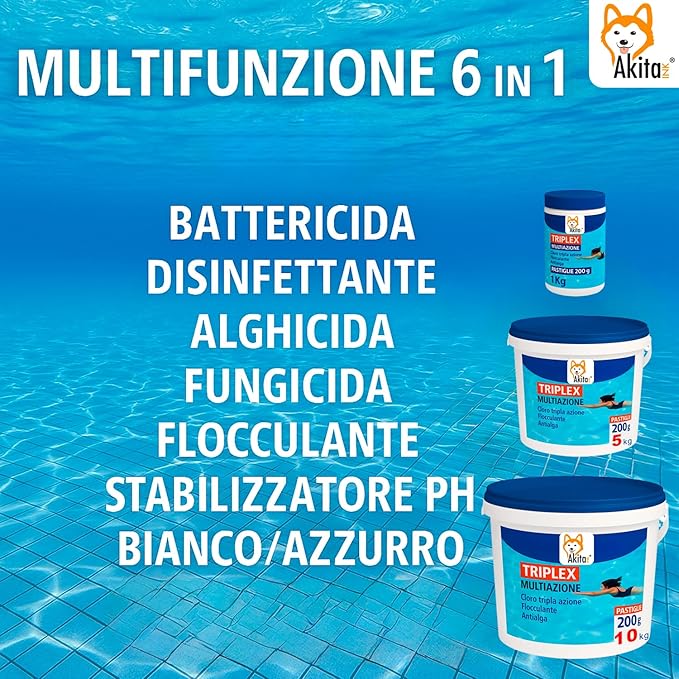 Pastiglie 3 in 1 Marten 1 kg – Cloro, Antialga, Flocculante foto 5