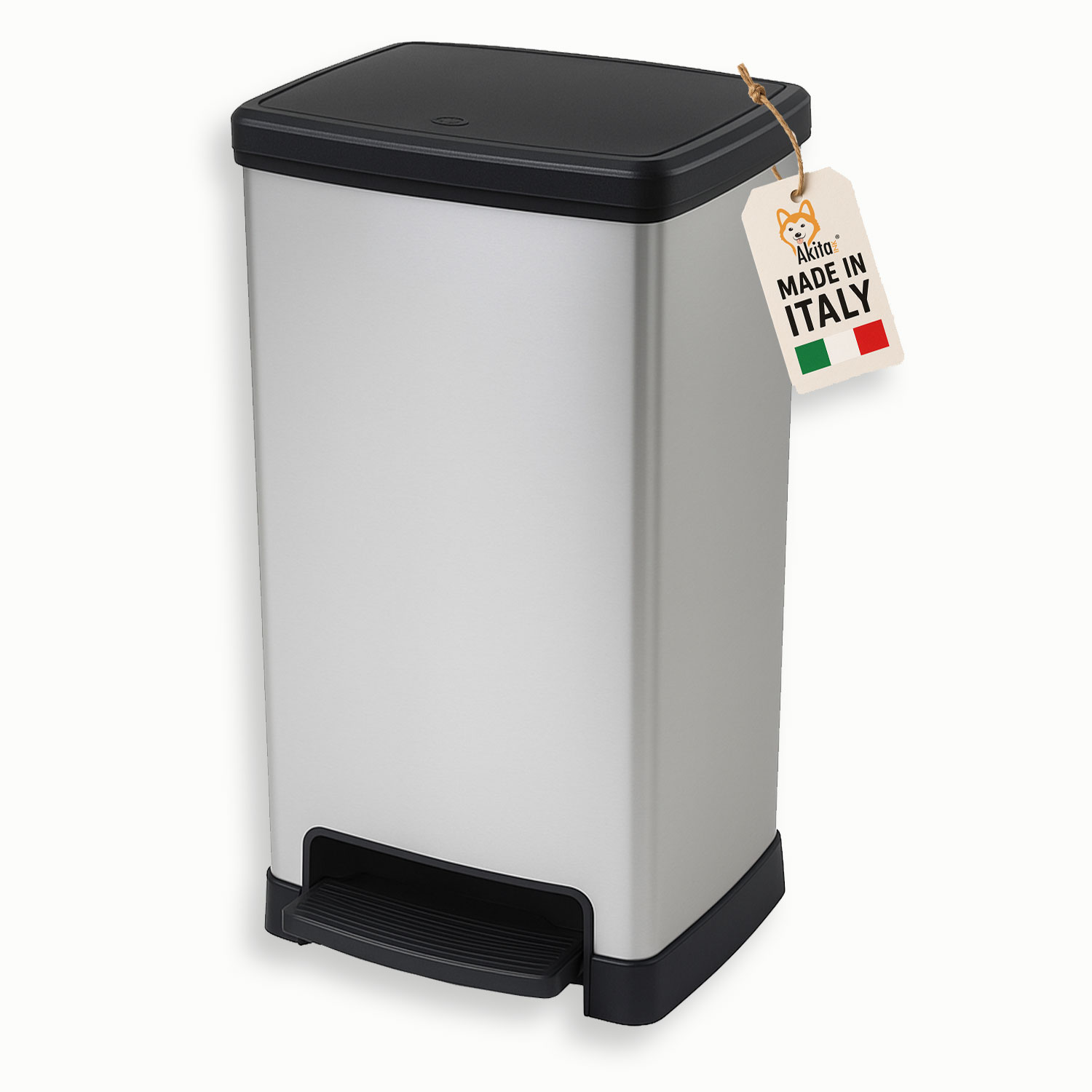 Pattumiera a pedale 50l soft close doppio scomparto