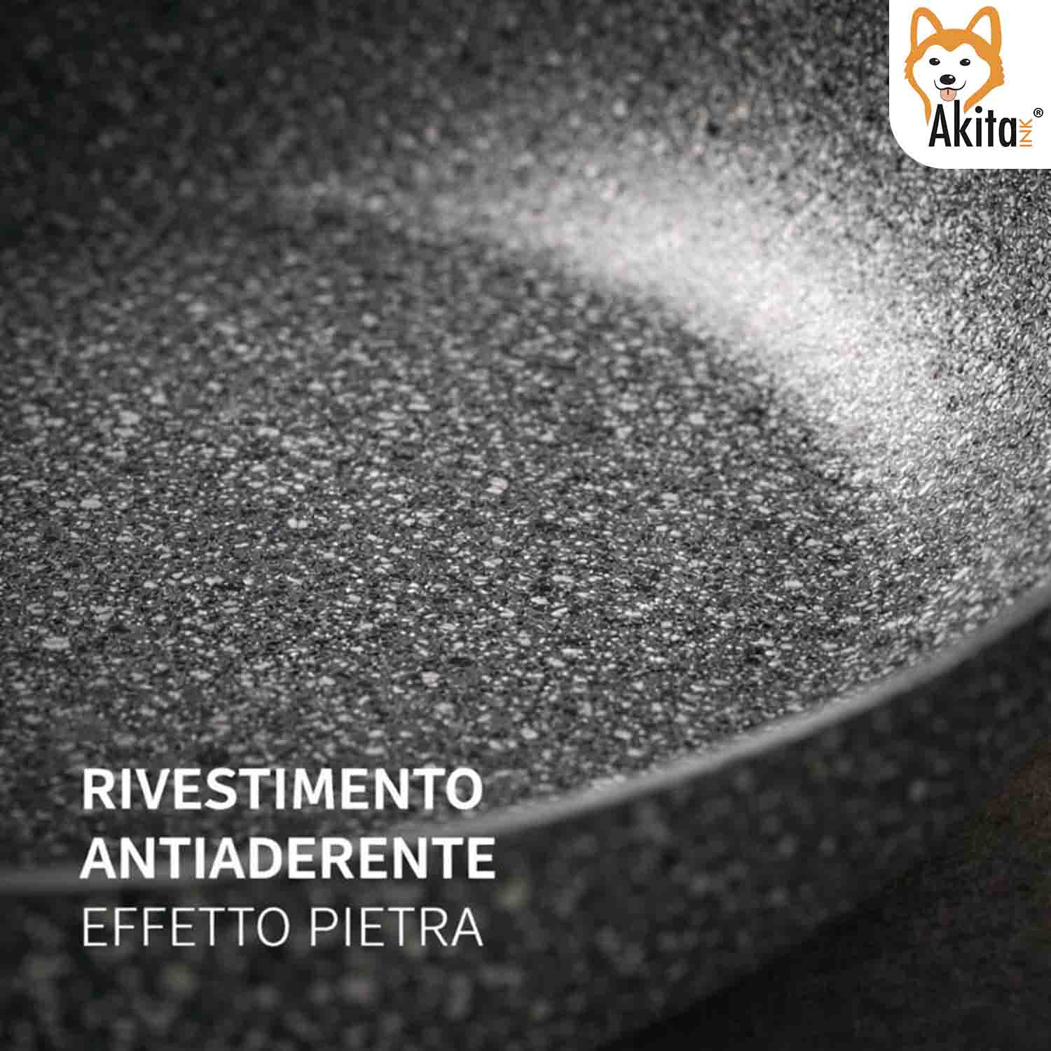 Futura Bis Padelle Antiaderenti Effetto Pietra 24-28 cm foto 5