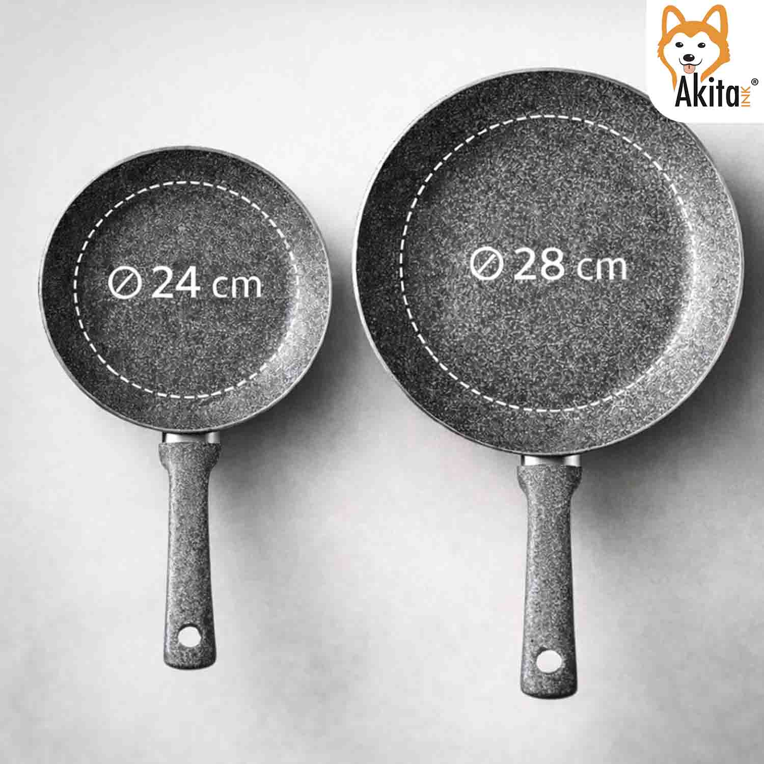 Futura Bis Padelle Antiaderenti Effetto Pietra 24-28 cm foto 3