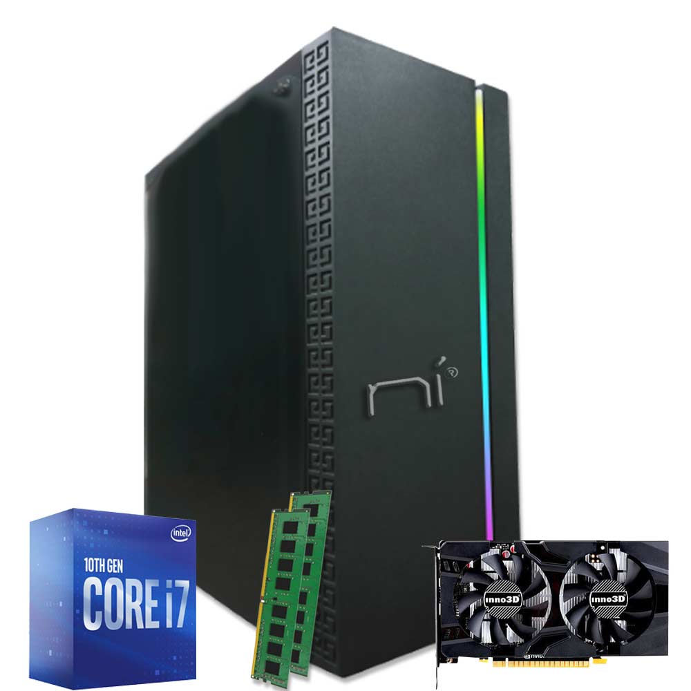 Pc desktop thunder intel core i7-10700 16gb ram ddr4 ssd 240gb nvidia gtx 1050ti