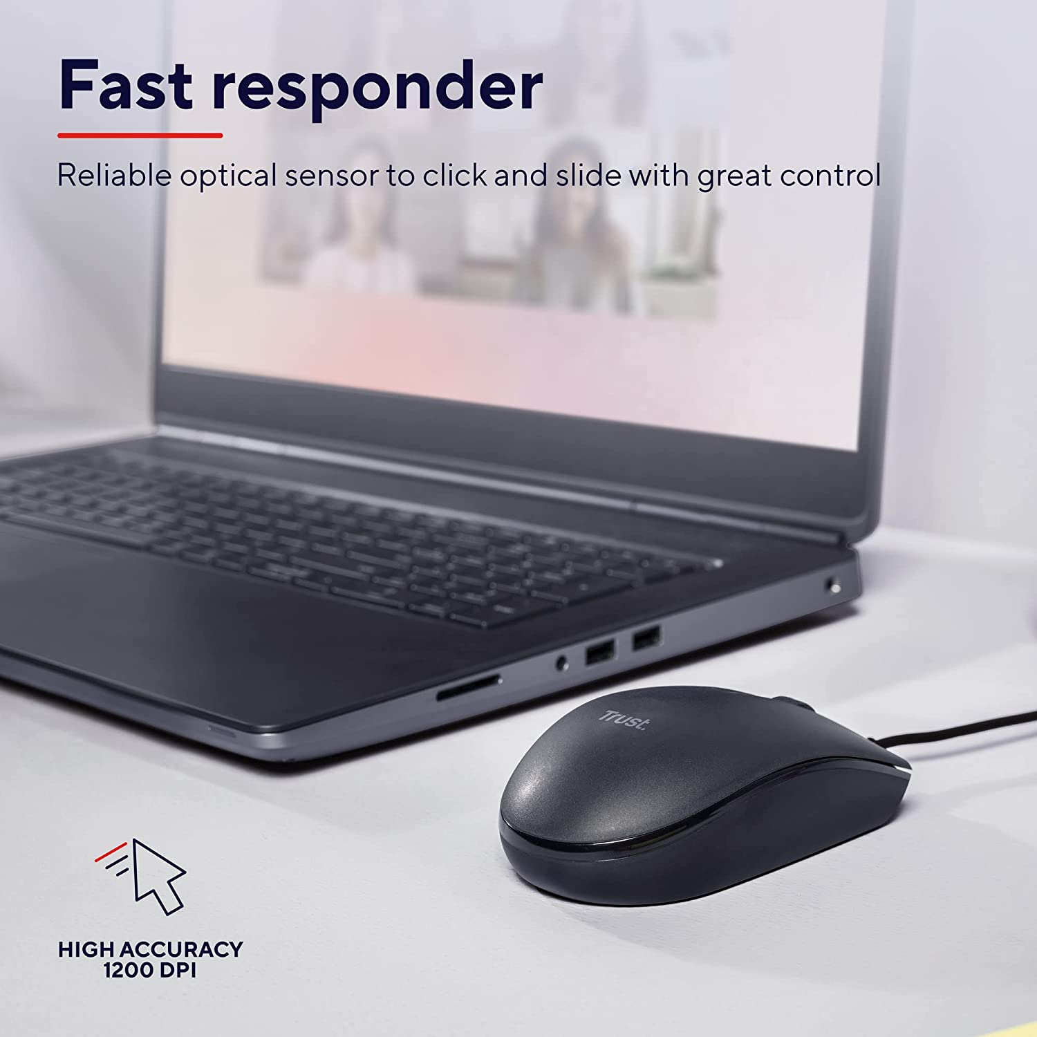 MOUSE TRUST ZIVA - USB BLACK 21947 foto 4