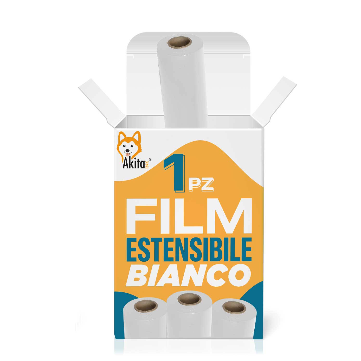 1 pz film estensibile multiuso per spedizioni e traslochi 3 kg | bianco