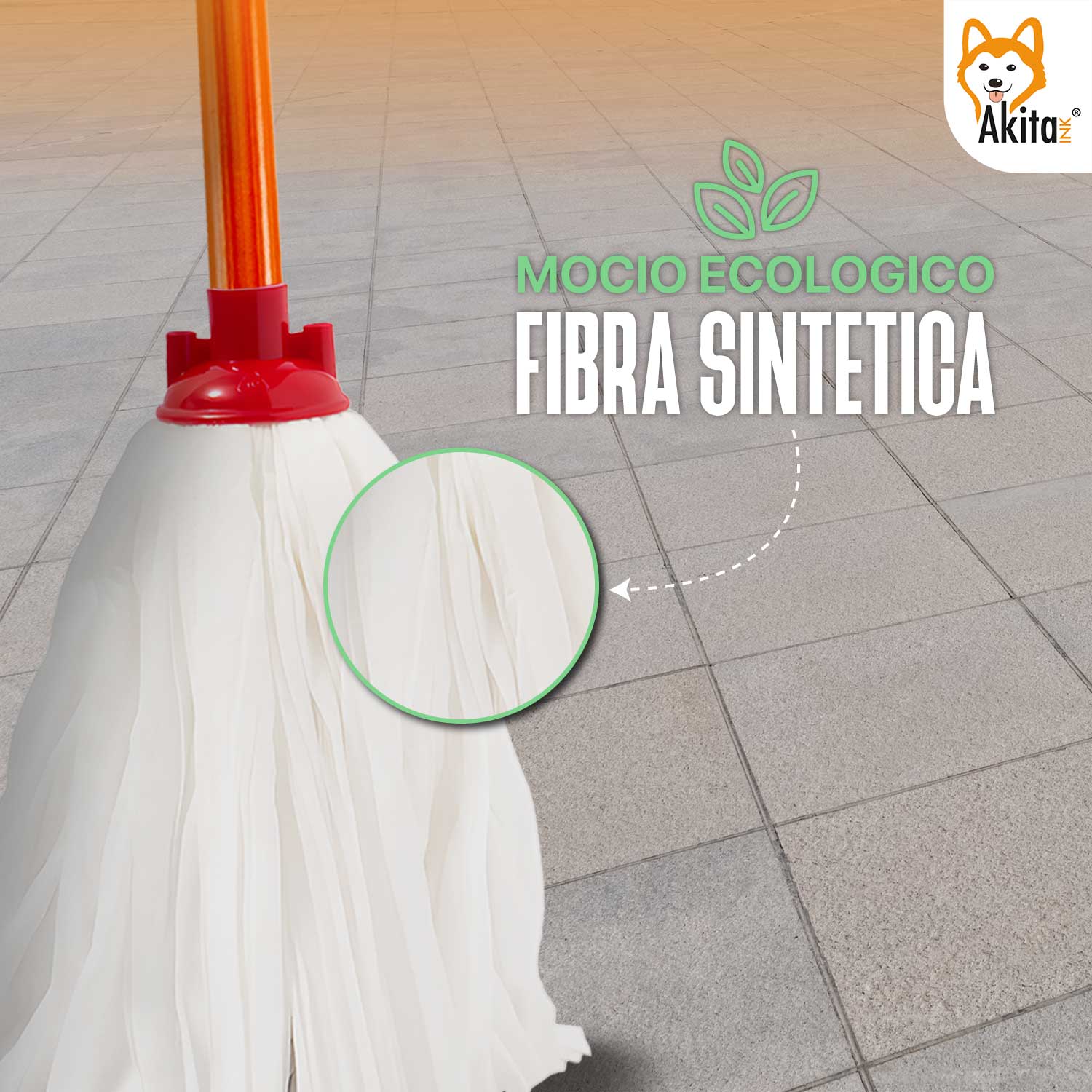 Set 3 Pezzi Lavapavimenti in Microfibra Pulizia Profonda Assorbenza MOP ECOLOGIC foto 4