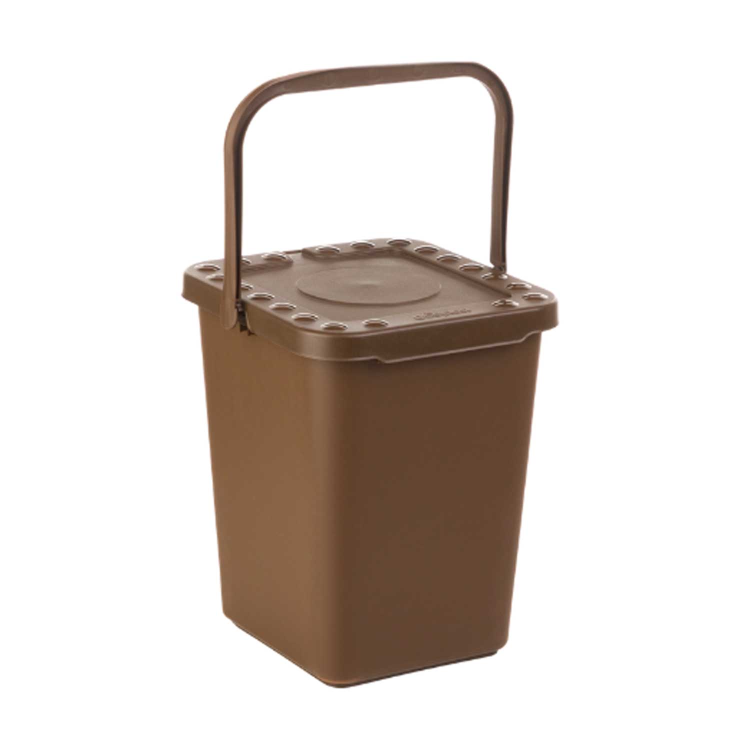 Pattumiere Ecoplast per Raccolta Differenziata, Apertura a Libro Marrone 10LT foto 2