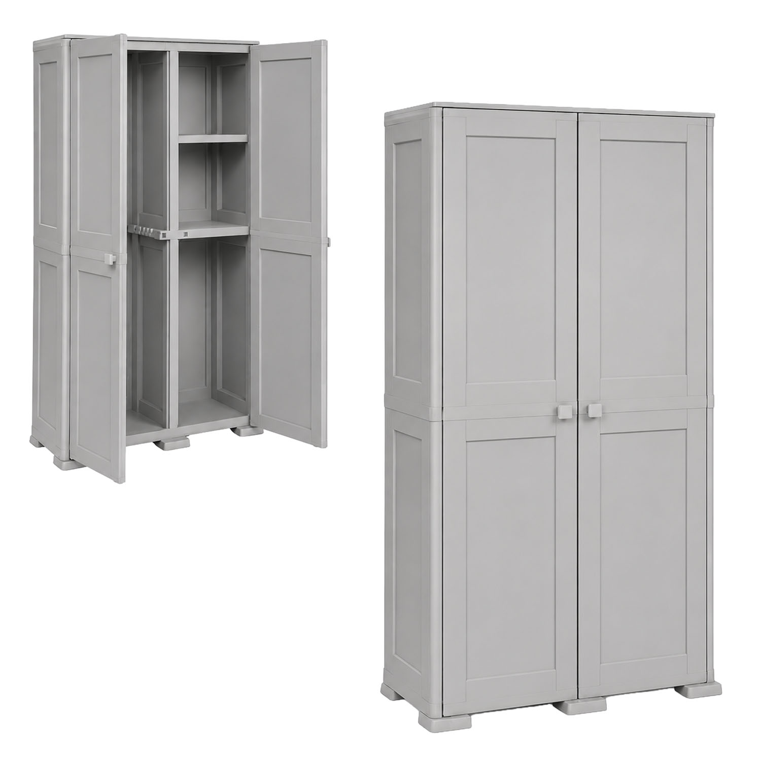 Tontarelli armadio portascope simplex con 1 ripiano grigio