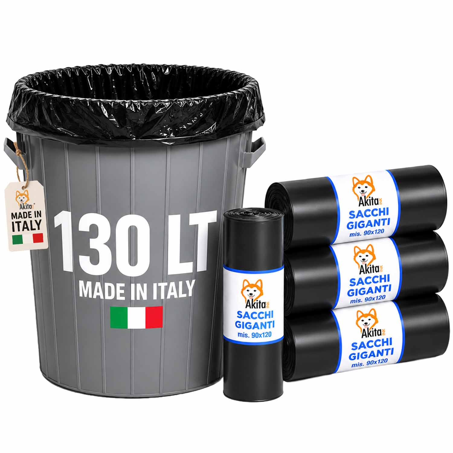 Sacchi spazzatura neri 90x120 - 40pz super resistenti