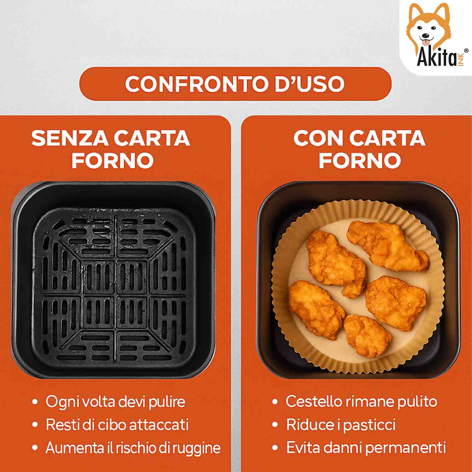 Carta Forno Friggitrice Aria 100 Fogli Antiaderenti 20-24cm foto 3