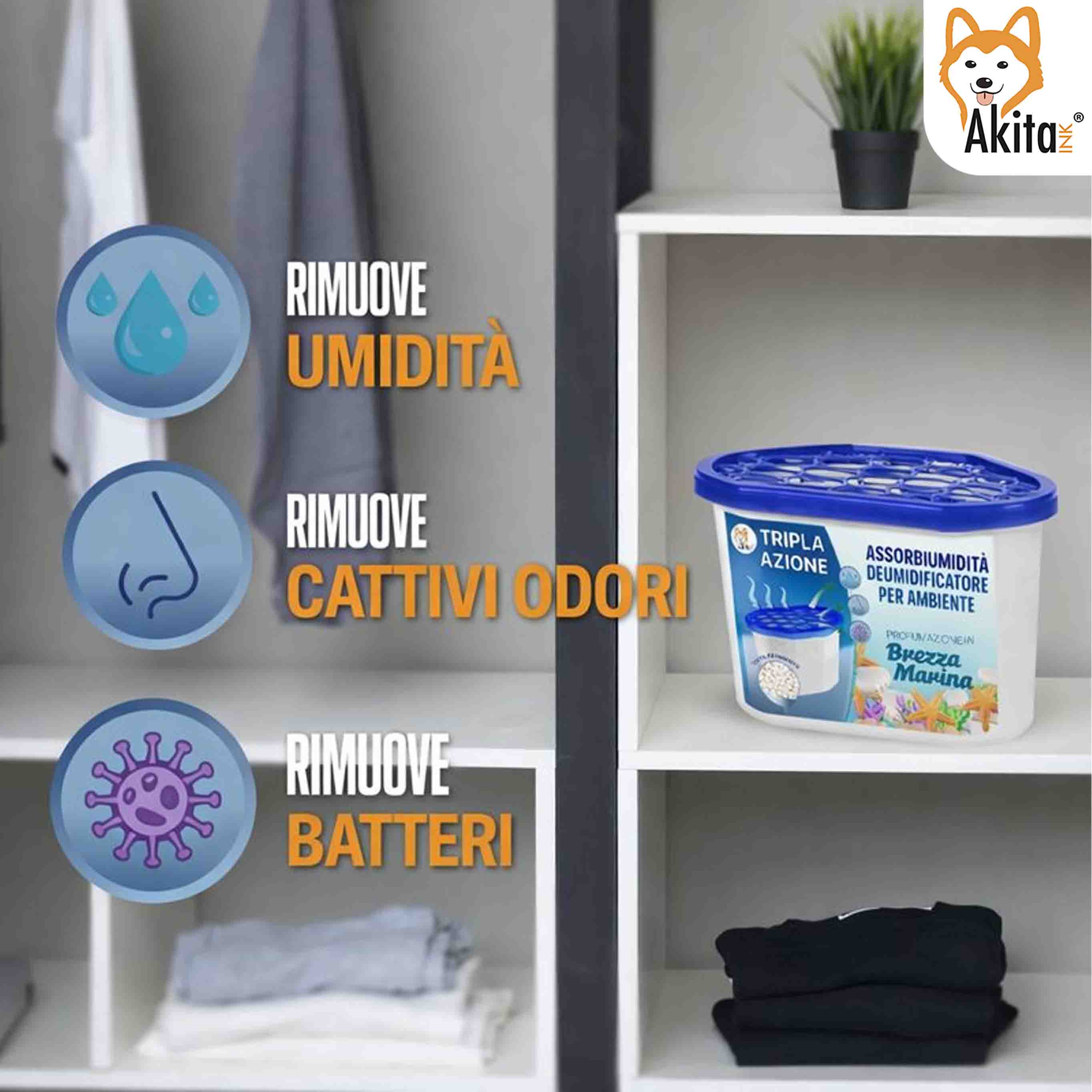 Set 6 Assorbiumidita' Deumidificatori Brezza Marina 500 ml foto 4