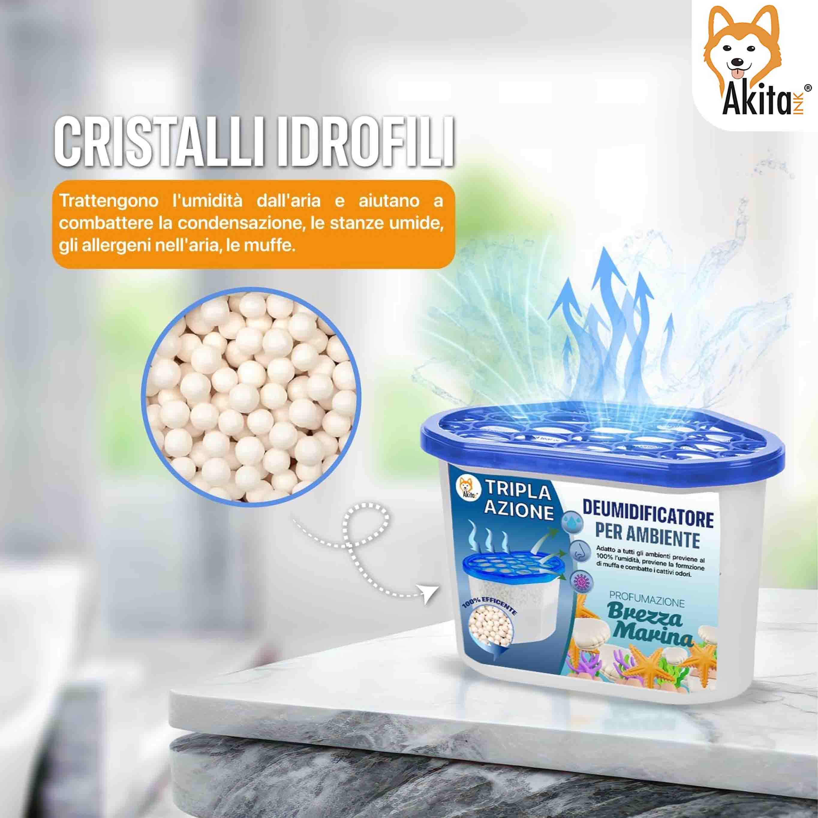 Set 6 Assorbiumidita' Deumidificatori Brezza Marina 500 ml foto 5