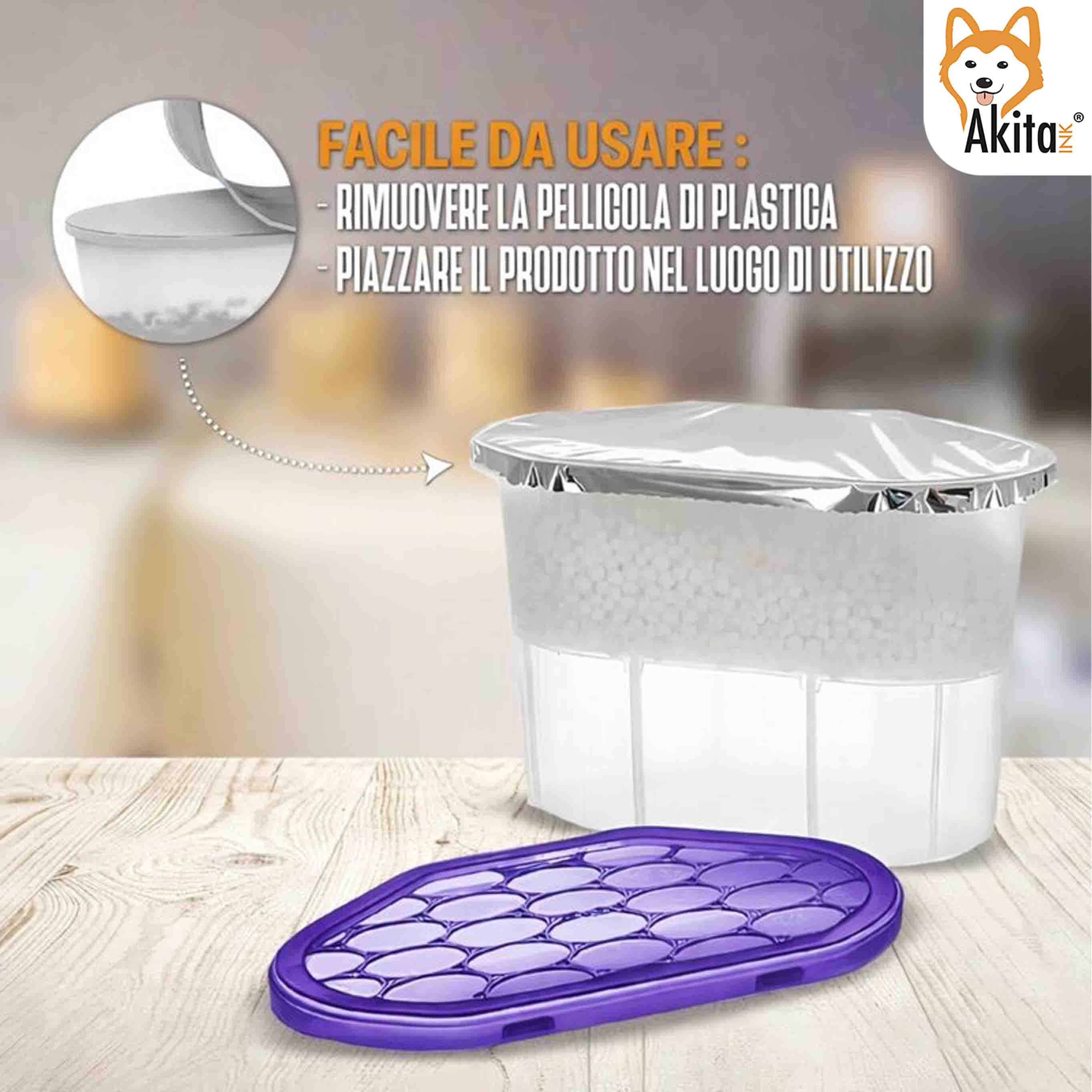 Set 6 Assorbiumidita' Deumidificatori Lavanda 500 ml foto 6