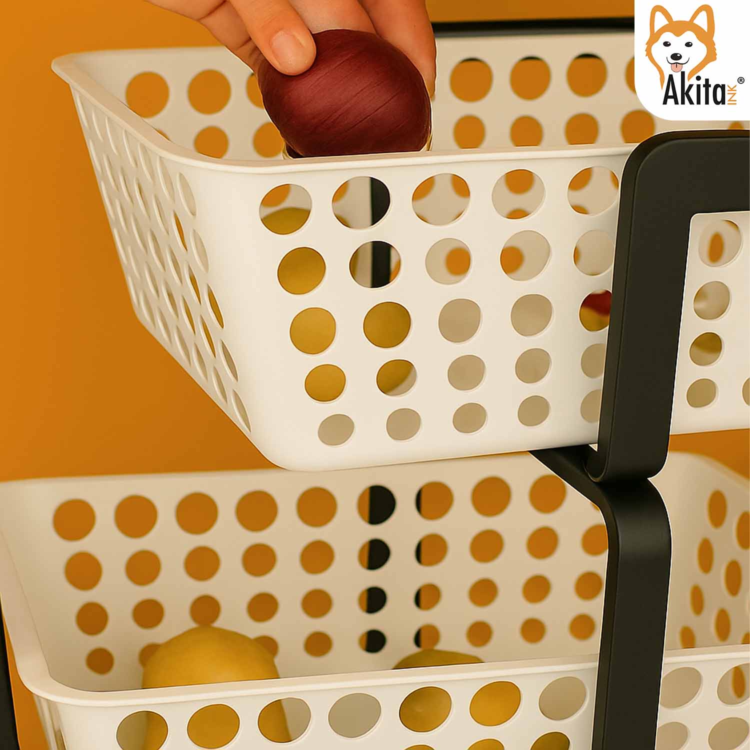 Carrello Portatutto 3 Ripiani Bianco con Ruote Salvaspazio foto 5