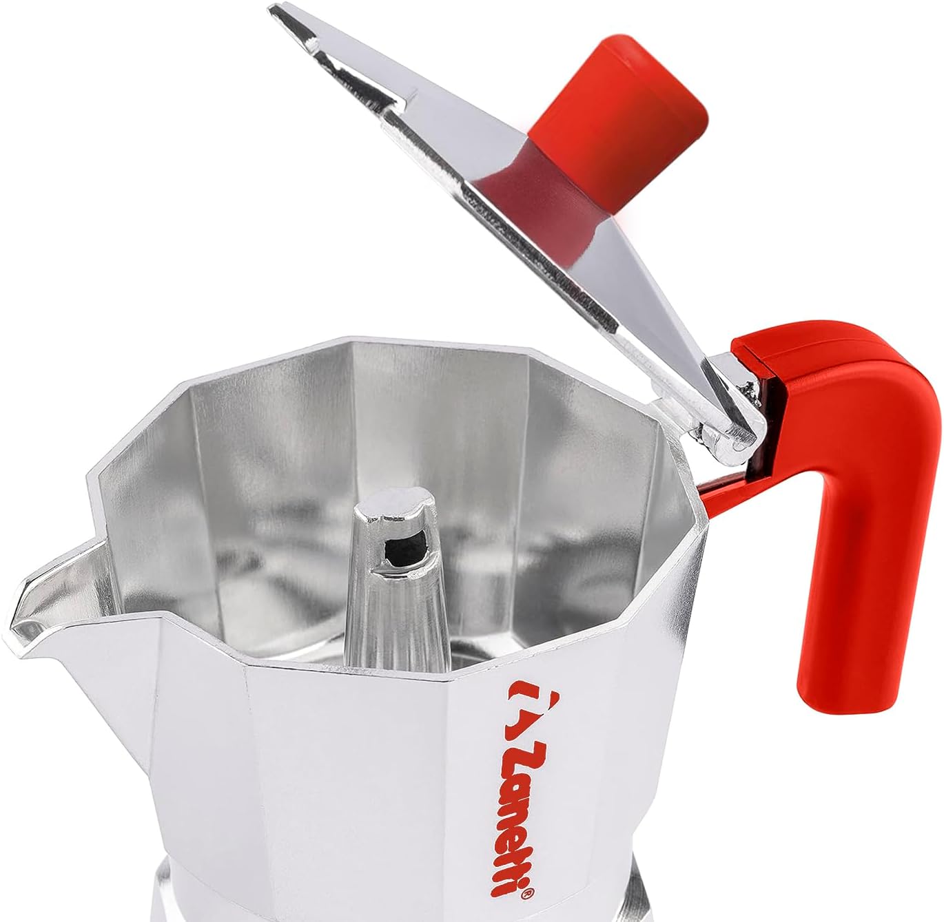Moka Zanetti Mama Red Edition 3 Tazze Alluminio Rosso foto 3
