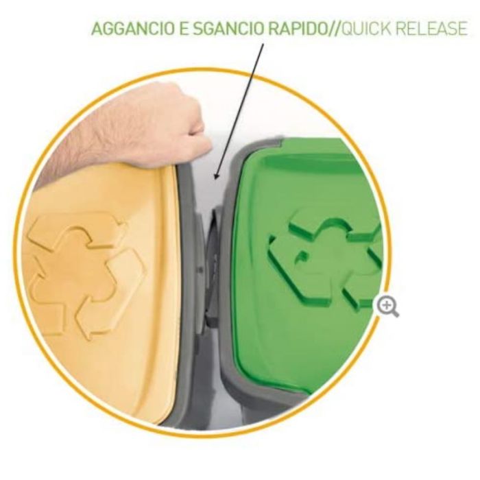 Duplast Tris Pattumiera per Raccolta Differenziata Salvaspazio foto 4