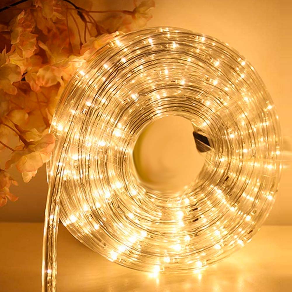 Tubo luci Led per addobbi di natale 30m bianco caldo ideale per Interno Esterno foto 3