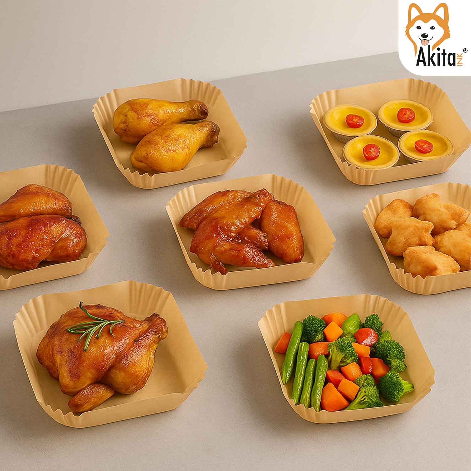 Carta Forno Friggitrice Aria 100 Fogli Quadrati 20-24cm foto 5