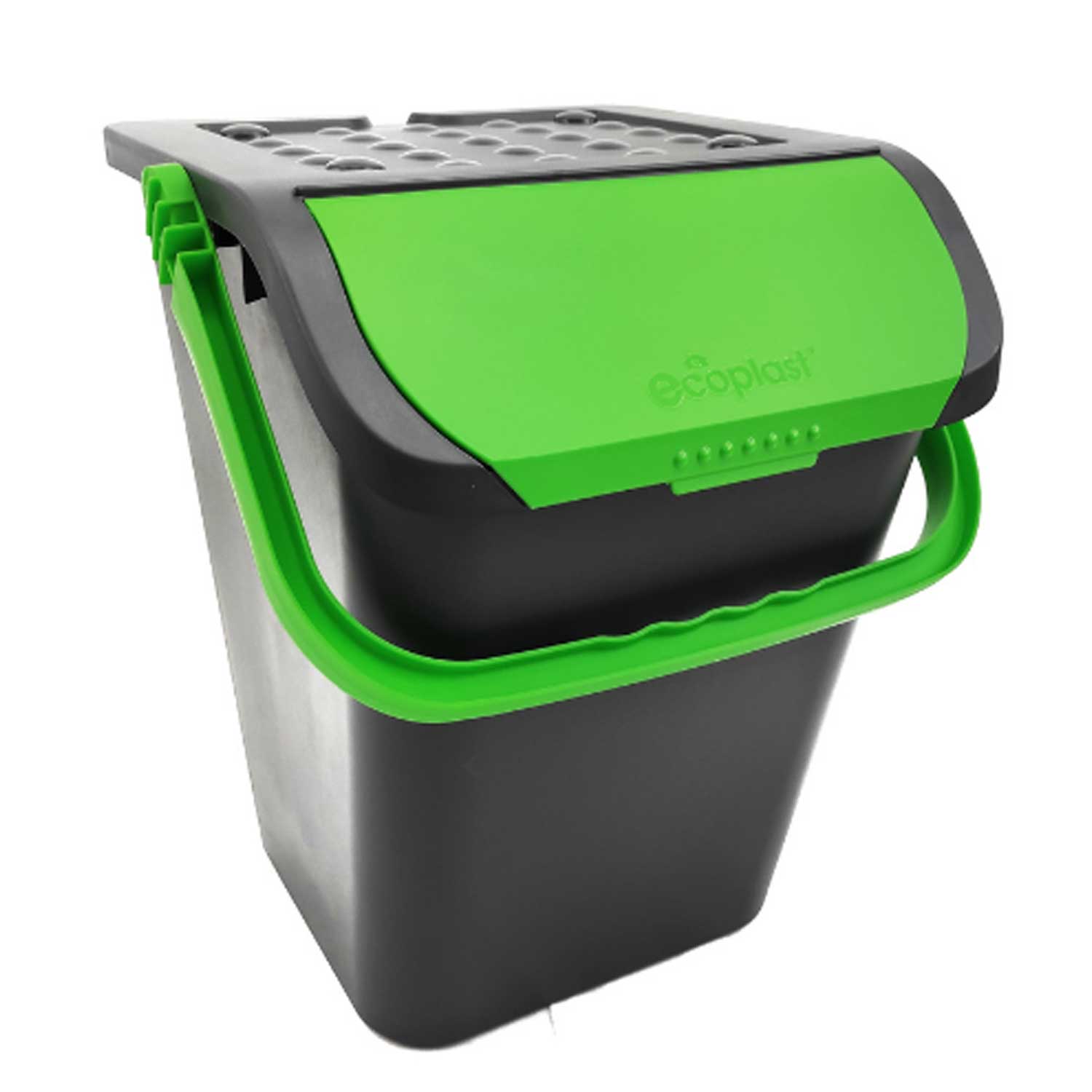 Ecoplast, Pattumiera per Raccolta Differenziata, con Doppia Apertura 35L Verde foto 2