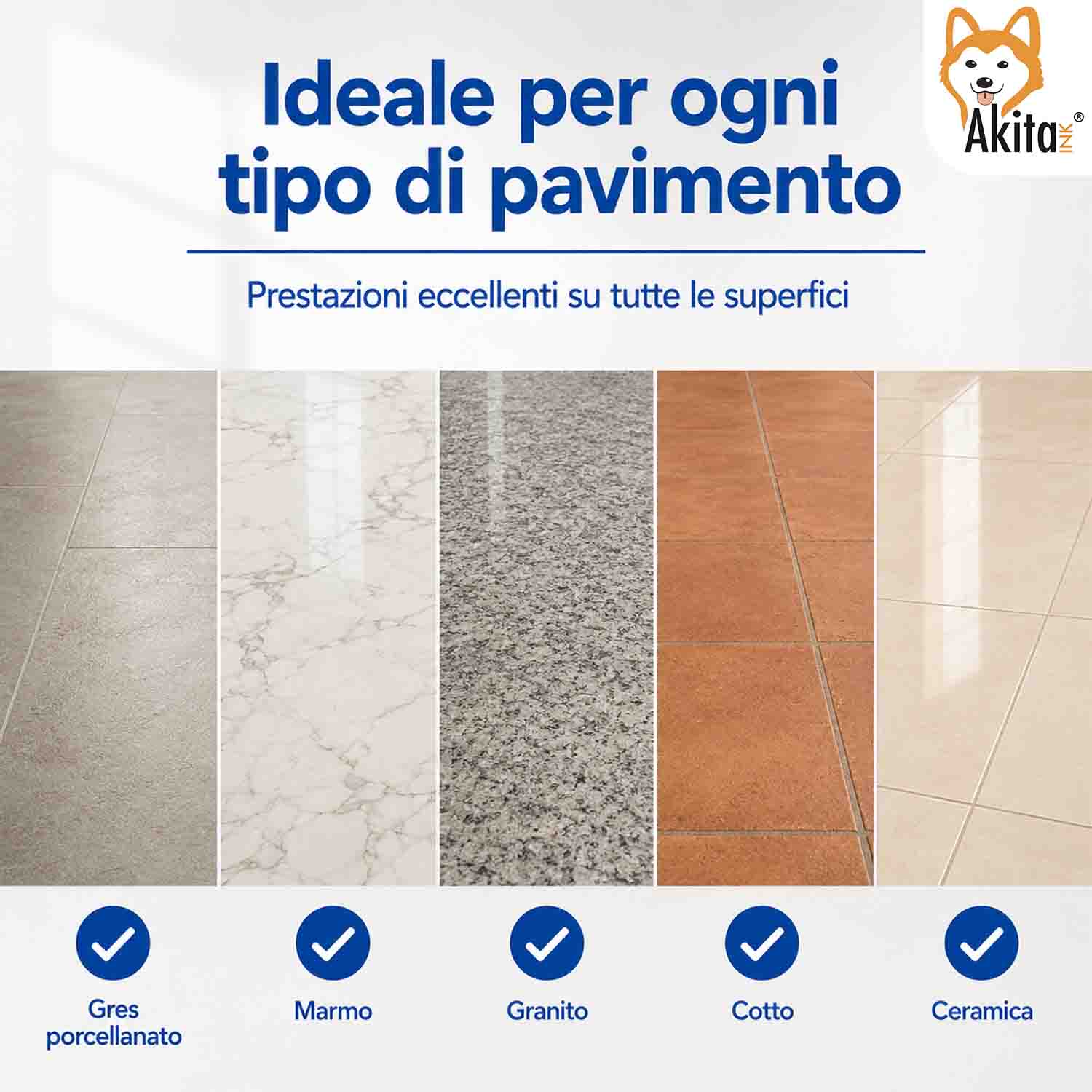 Akitaink 3 Panni Pavimenti Microfibra Angioino 50x70 cm foto 3
