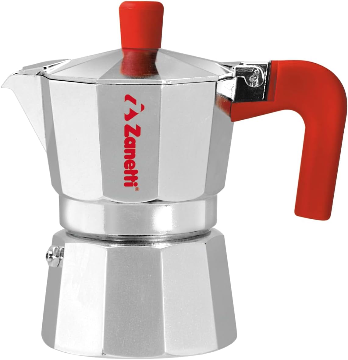 Zanetti Mama Red Edition Moka 2 Tazze Alluminio Rosso foto 3