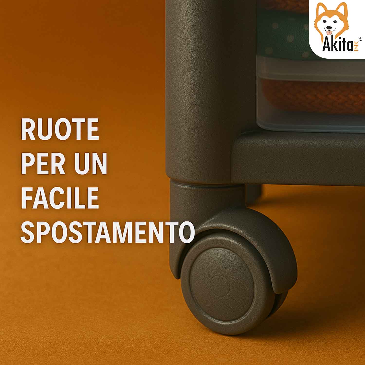 Cassettiera Grigia Trasparente Plastica 4 Cassetti foto 4