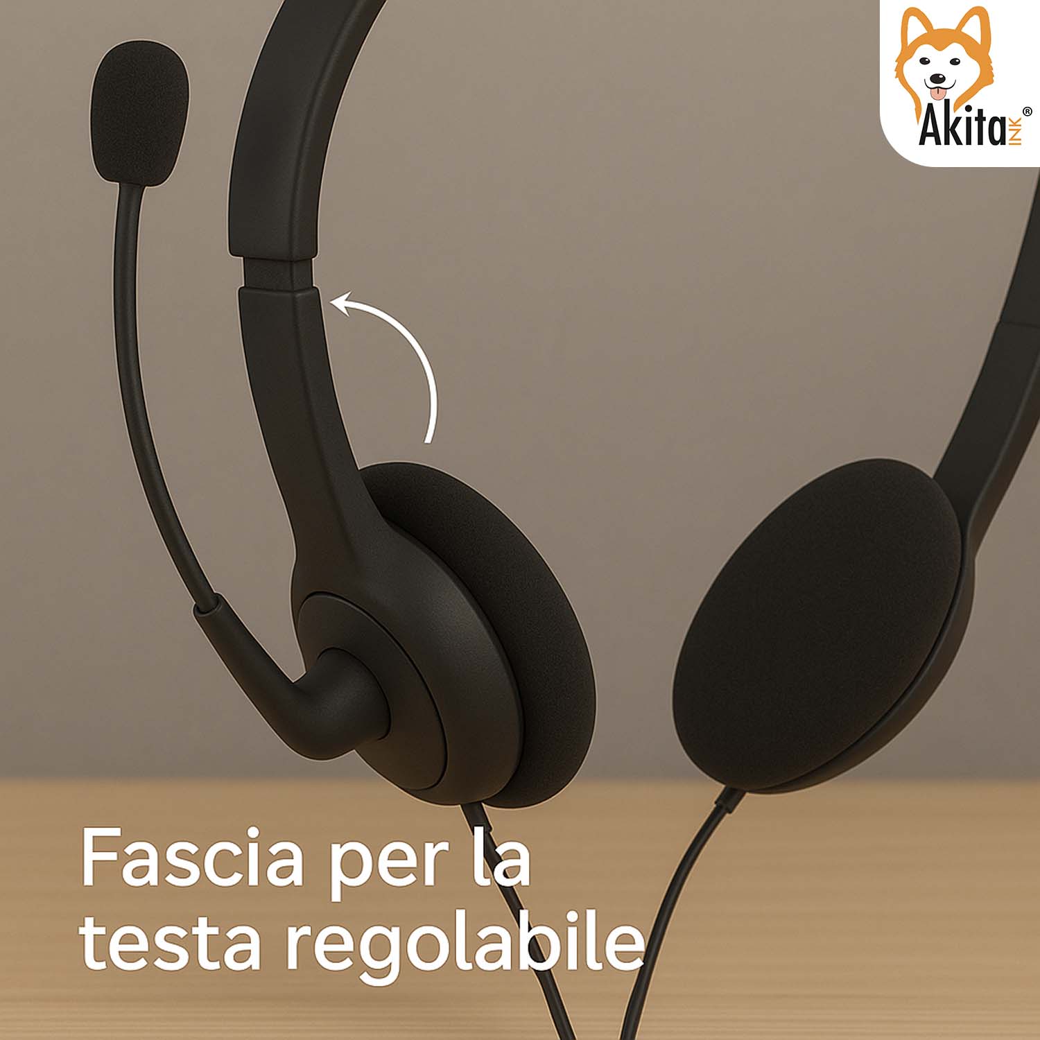 Cuffia AKITAINK USB con Microfono per Ufficio foto 3