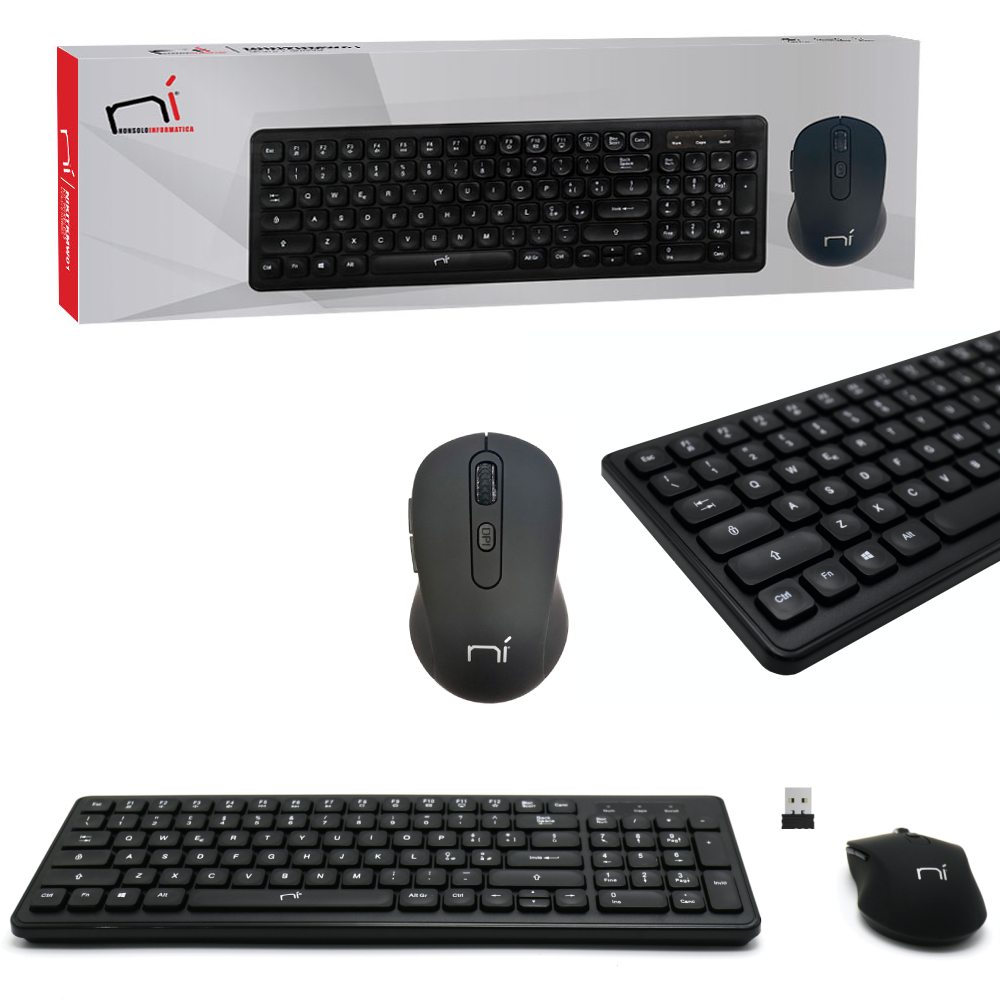 Tastiera mouse wireless senza fili per pc desktop windows mac foto 2