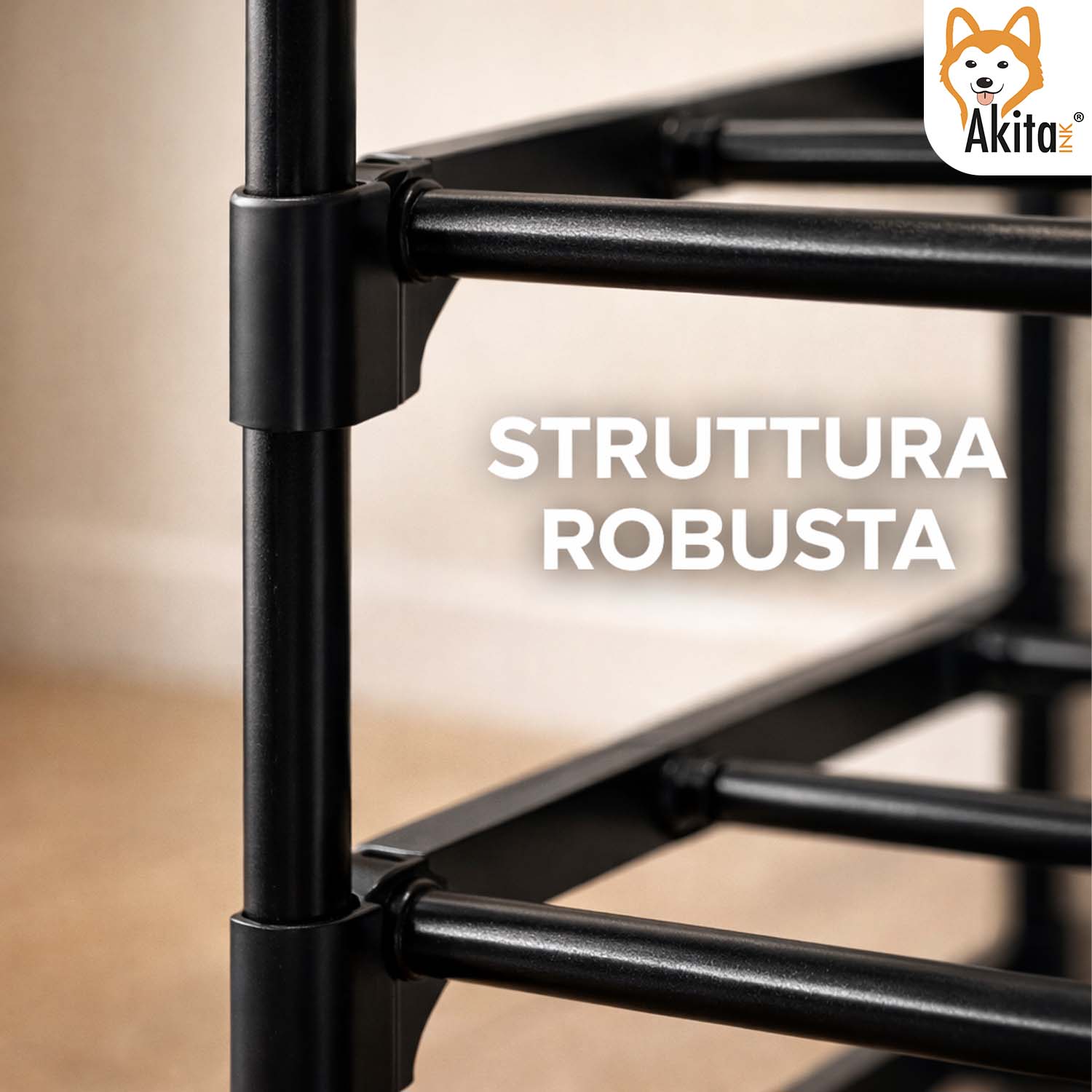 Scarpiera 4 Ripiani in Metallo Nero 65,5x29,5x72 cm foto 5