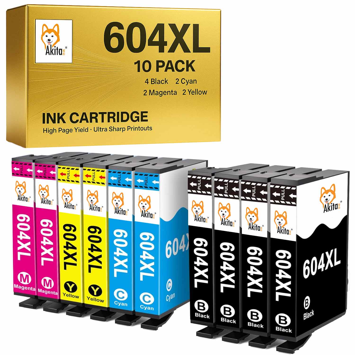 Akitaink 604xl cartucce compatibili per epson xp-2200, wf-2930, xp-4200, xp-3200