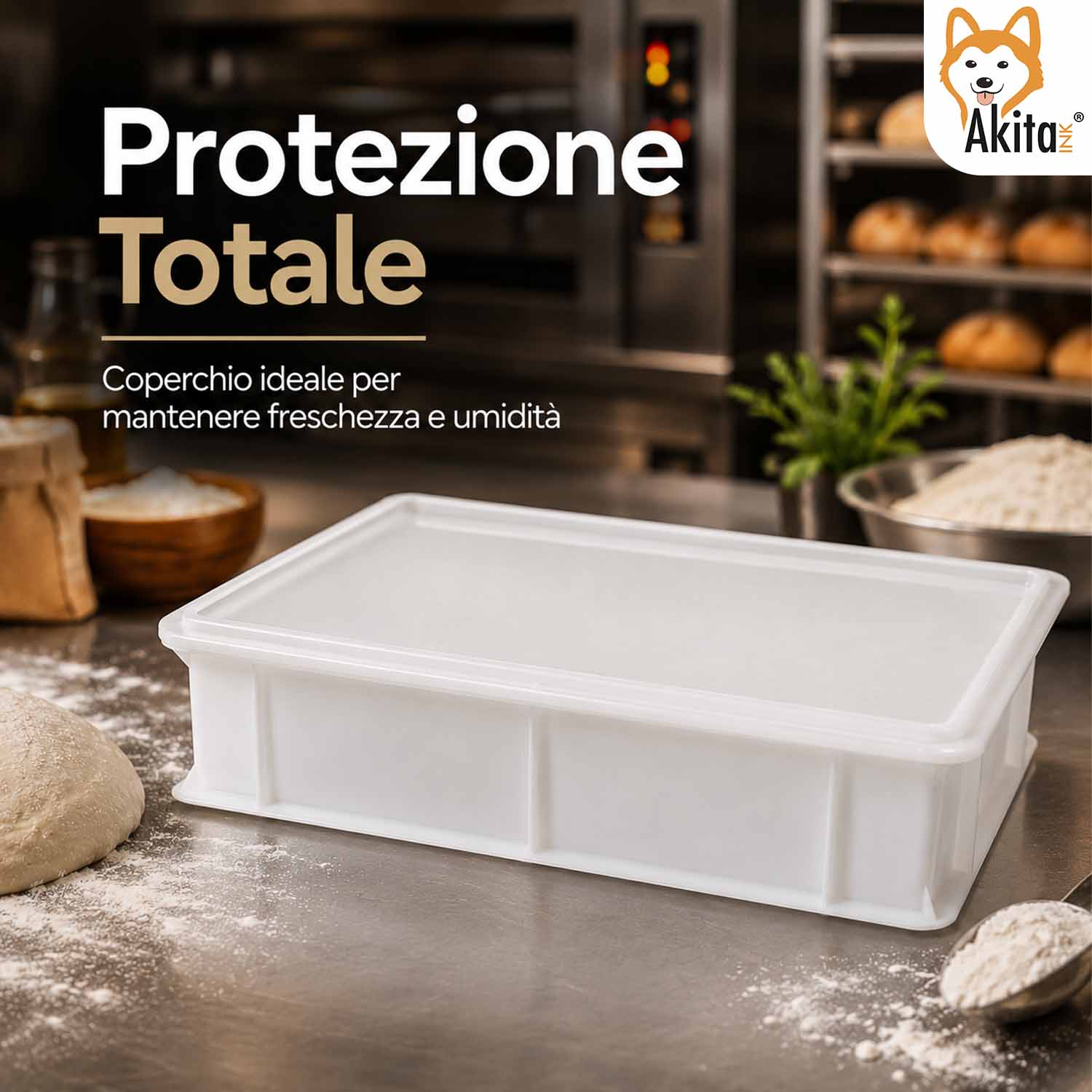Akitaink Set 2 Portaimpasto per Lievitazione Pizza e Pane foto 5