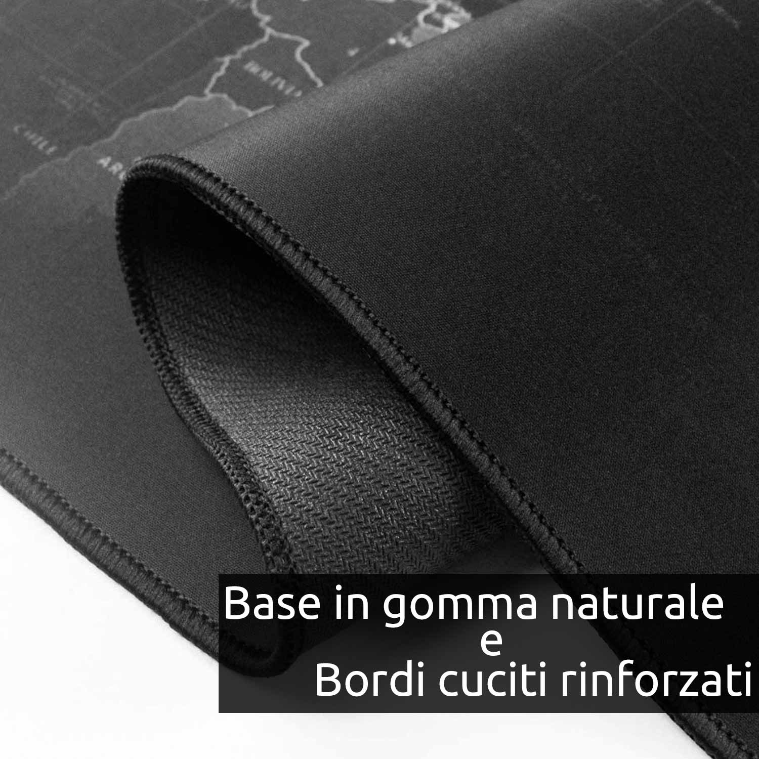 Tappetino mouse xxl mappa mondo 900x400x grande per scrivania antiscivolo gaming foto 5