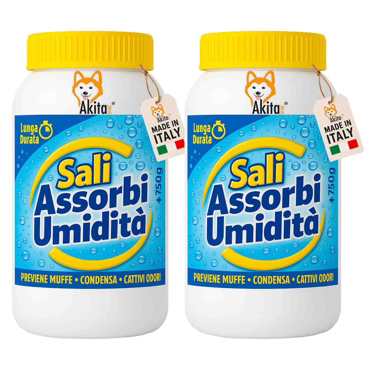 2 pz sali assorbiumidita' 750 g antimuffa ricarica universale