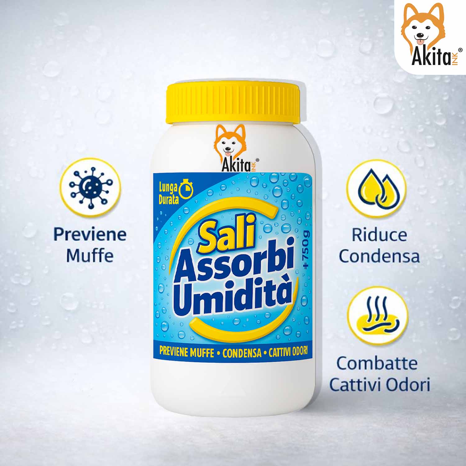 2 Pz Sali Assorbiumidita' 750 g Antimuffa Ricarica Universale foto 5