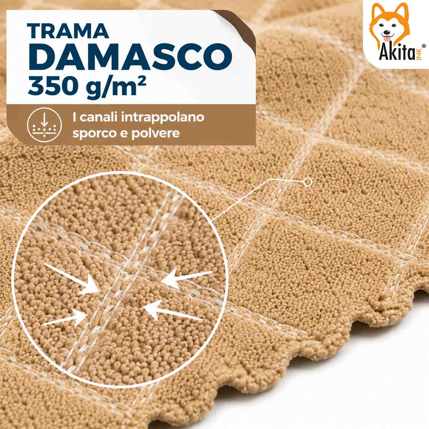 Akitaink 3 Panni Pavimenti Microfibra Damasco 48x68 cm foto 6