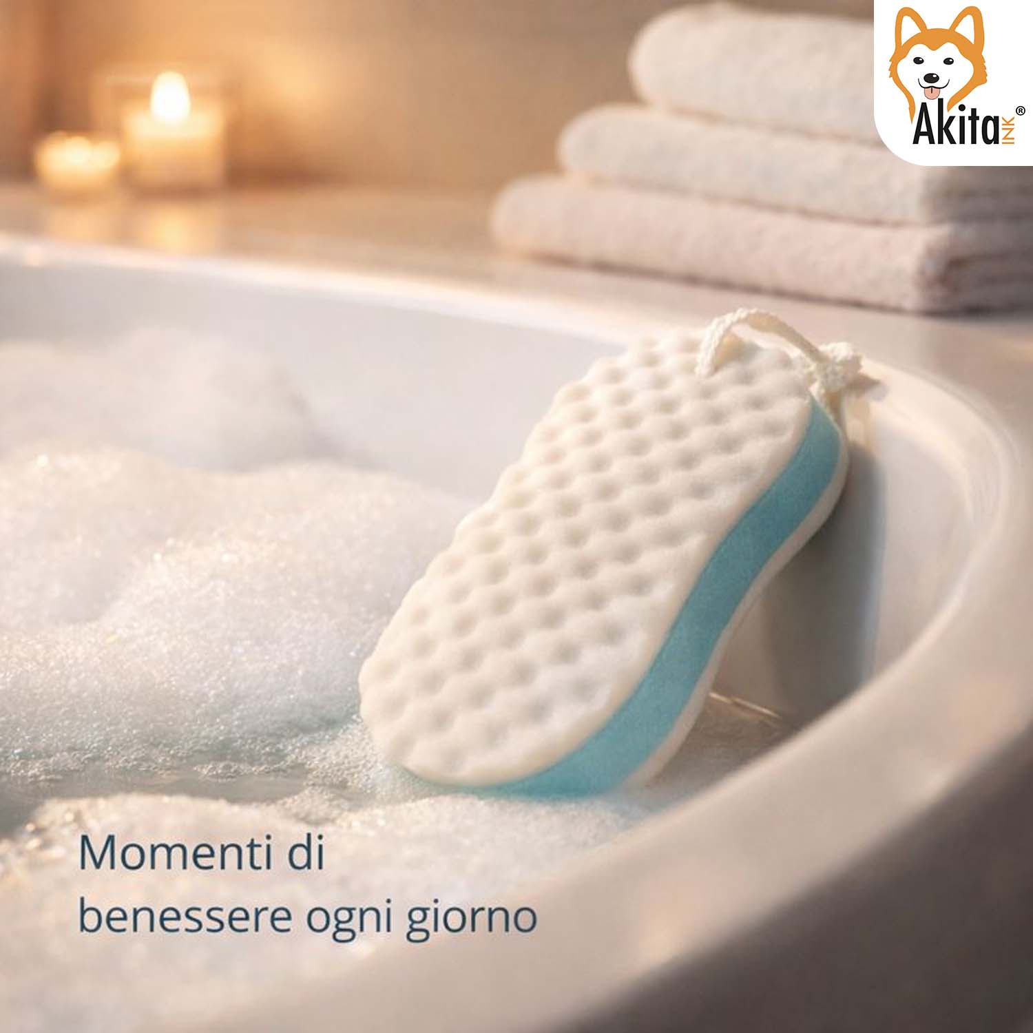 Kit 4 Spugne Bagno Morbide con Corda per Uso Familiare foto 4