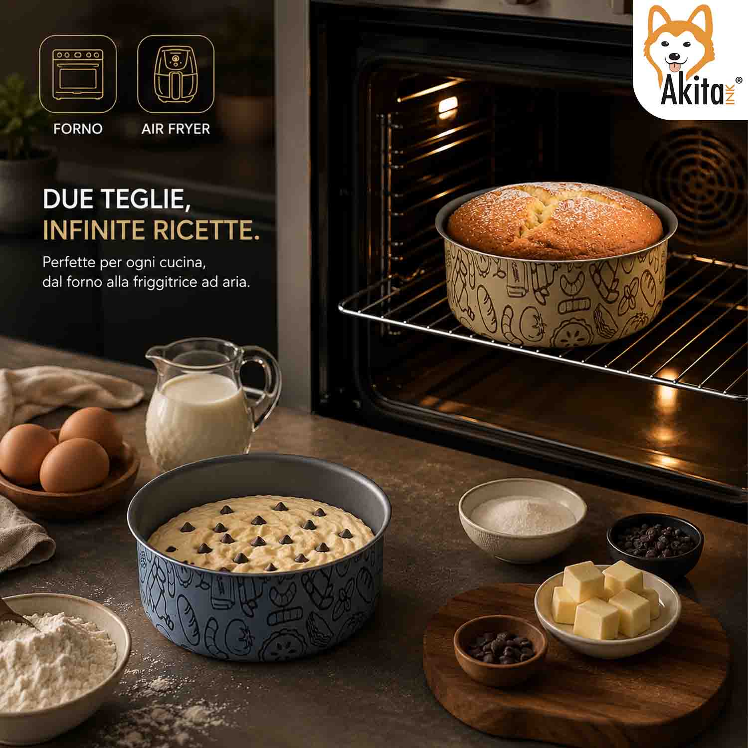 Teglia Conica Bordo Alto Friggitrice 18 cm Antiaderente foto 5