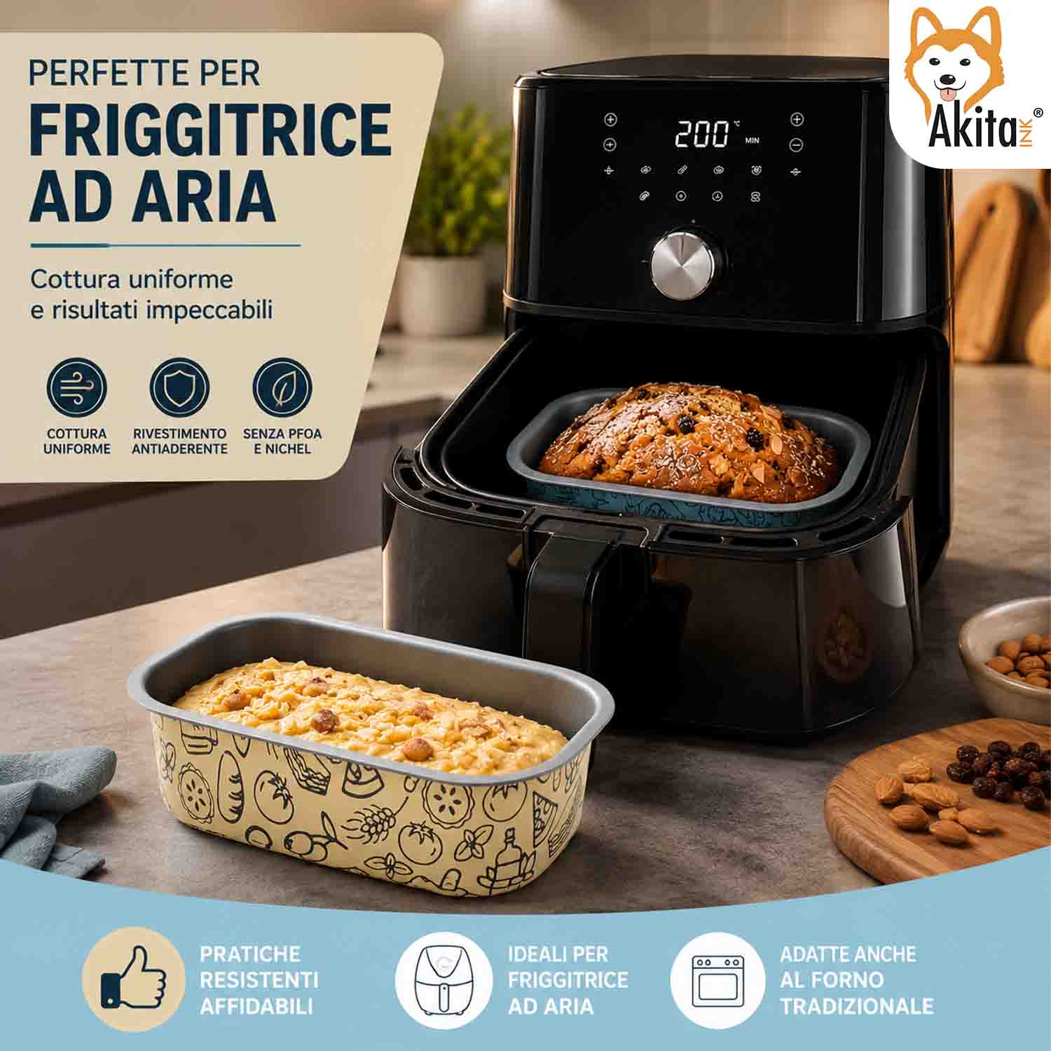 Teglia Plumcake Friggitrice 18 cm Antiaderente foto 4